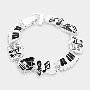 Lead Compliant Music Notes Bracelet